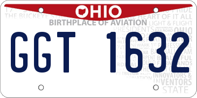 OH license plate GGT1632
