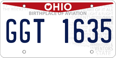 OH license plate GGT1635