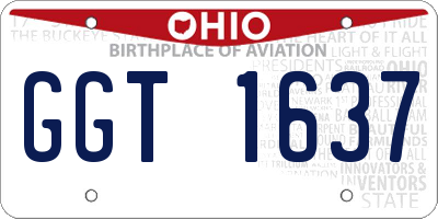 OH license plate GGT1637
