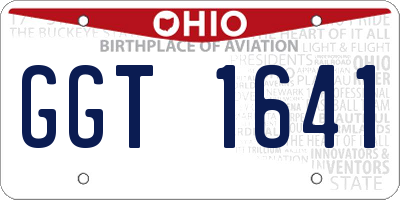 OH license plate GGT1641
