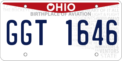 OH license plate GGT1646
