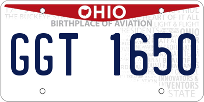 OH license plate GGT1650