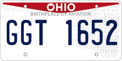 OH license plate GGT1652