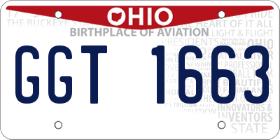 OH license plate GGT1663