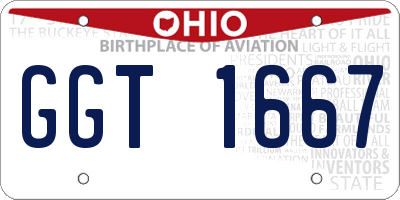 OH license plate GGT1667