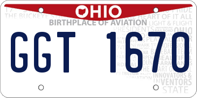 OH license plate GGT1670