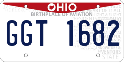 OH license plate GGT1682