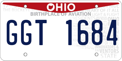 OH license plate GGT1684