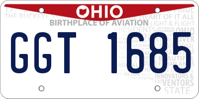 OH license plate GGT1685