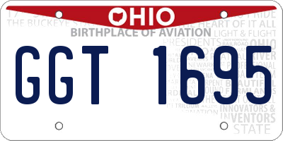 OH license plate GGT1695