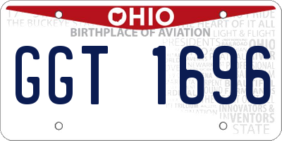 OH license plate GGT1696