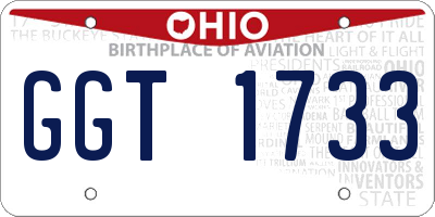 OH license plate GGT1733