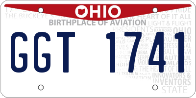 OH license plate GGT1741