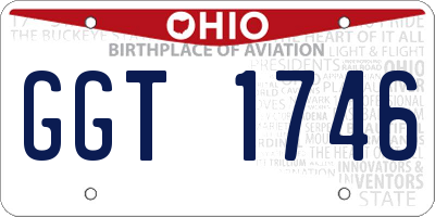 OH license plate GGT1746