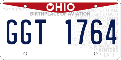 OH license plate GGT1764
