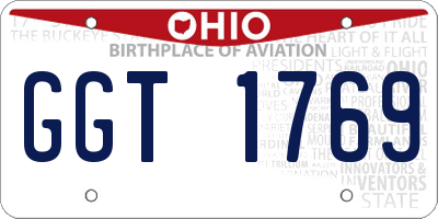 OH license plate GGT1769