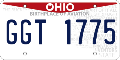 OH license plate GGT1775