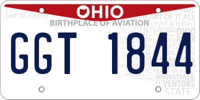 OH license plate GGT1844