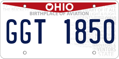OH license plate GGT1850
