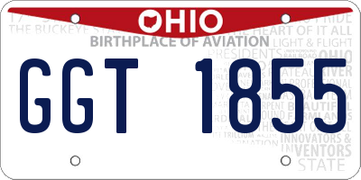 OH license plate GGT1855
