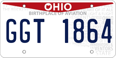 OH license plate GGT1864