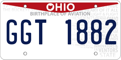 OH license plate GGT1882
