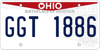 OH license plate GGT1886