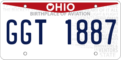 OH license plate GGT1887