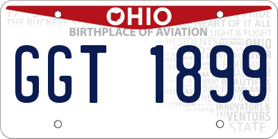 OH license plate GGT1899