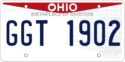 OH license plate GGT1902