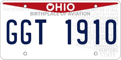 OH license plate GGT1910