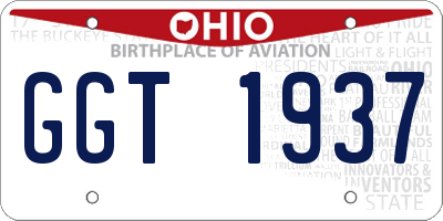 OH license plate GGT1937
