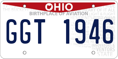 OH license plate GGT1946