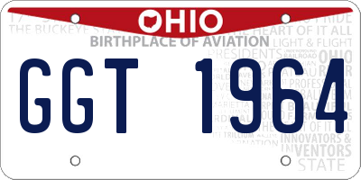 OH license plate GGT1964