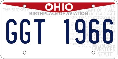 OH license plate GGT1966