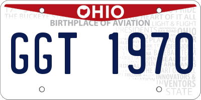 OH license plate GGT1970