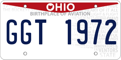 OH license plate GGT1972