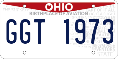 OH license plate GGT1973