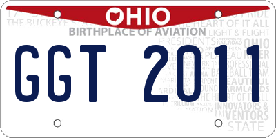 OH license plate GGT2011