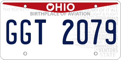 OH license plate GGT2079
