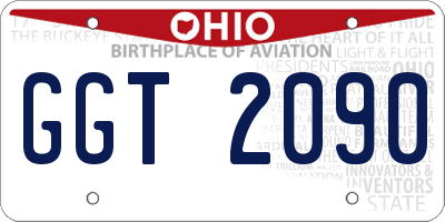 OH license plate GGT2090