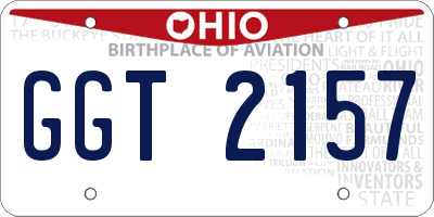 OH license plate GGT2157