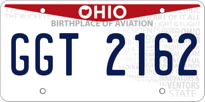 OH license plate GGT2162