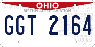 OH license plate GGT2164