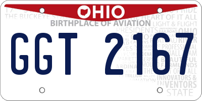 OH license plate GGT2167