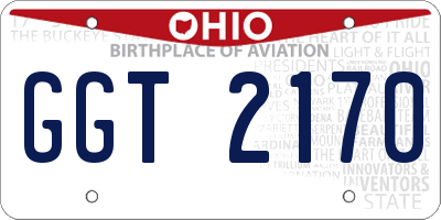 OH license plate GGT2170