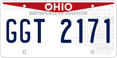 OH license plate GGT2171