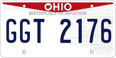 OH license plate GGT2176