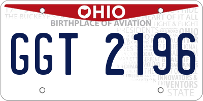 OH license plate GGT2196