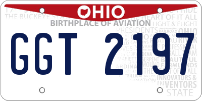 OH license plate GGT2197